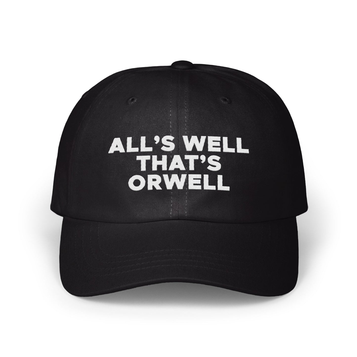 All's Well That's Orwell Text Printed Hat product type