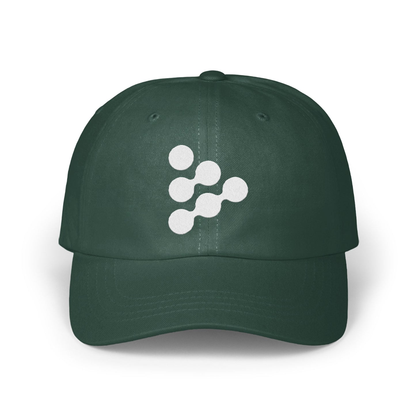 Stylish Dark Green Baseball Cap with Unique Logo product