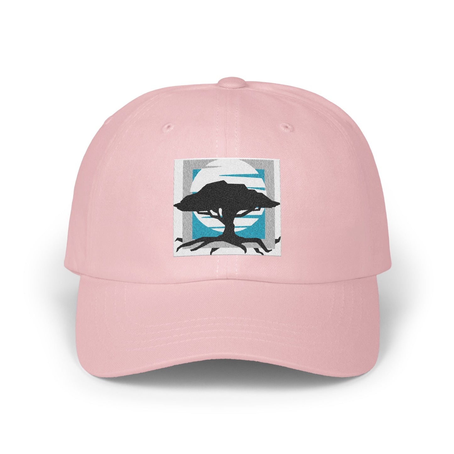 Tree Silhouette Print Light Pink Baseball Cap product