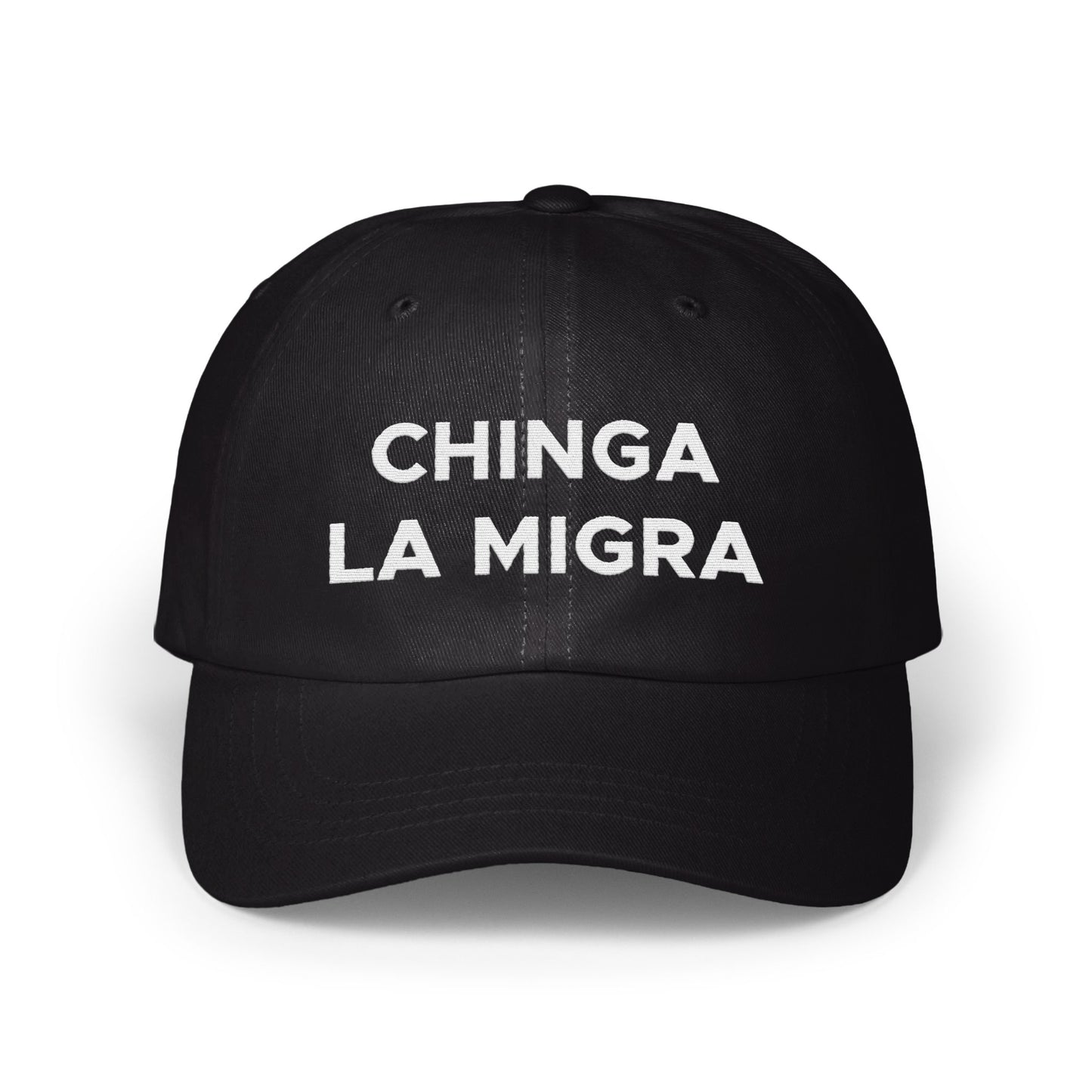 Chinga La Migra Statement Black Baseball Cap product
