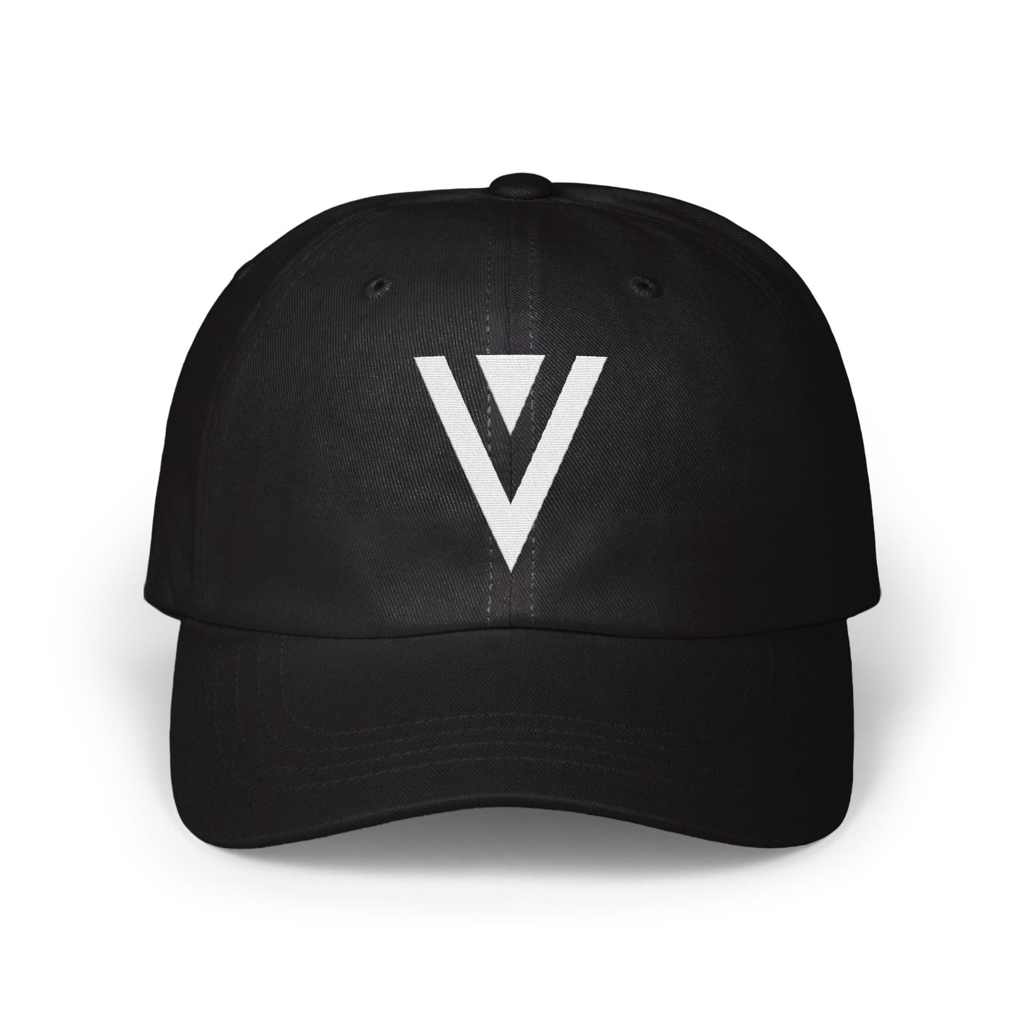 Stylish Black Cap with Bold V Design product