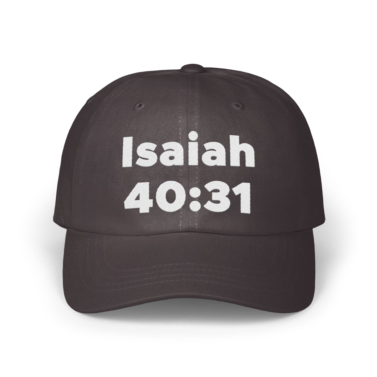 Isaiah 40:31 Embroidered Black Cap product type