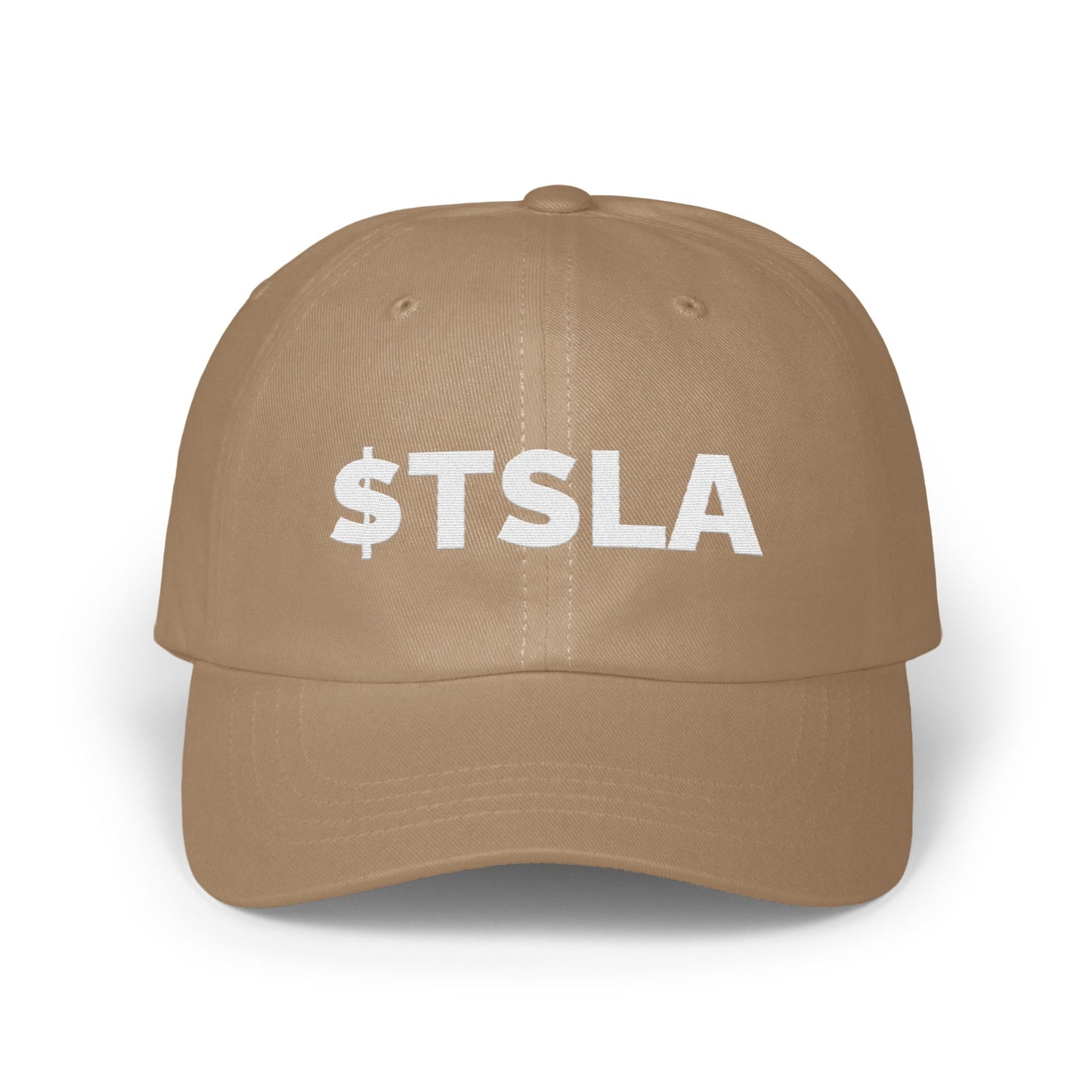 Unique Beige Hat with Iconic $TSLA Logo product type