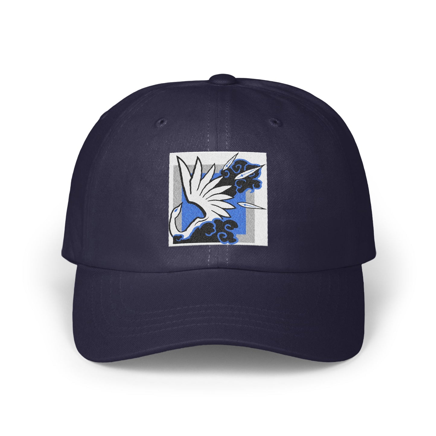 Blue and White Graphic Bird Design Hat product