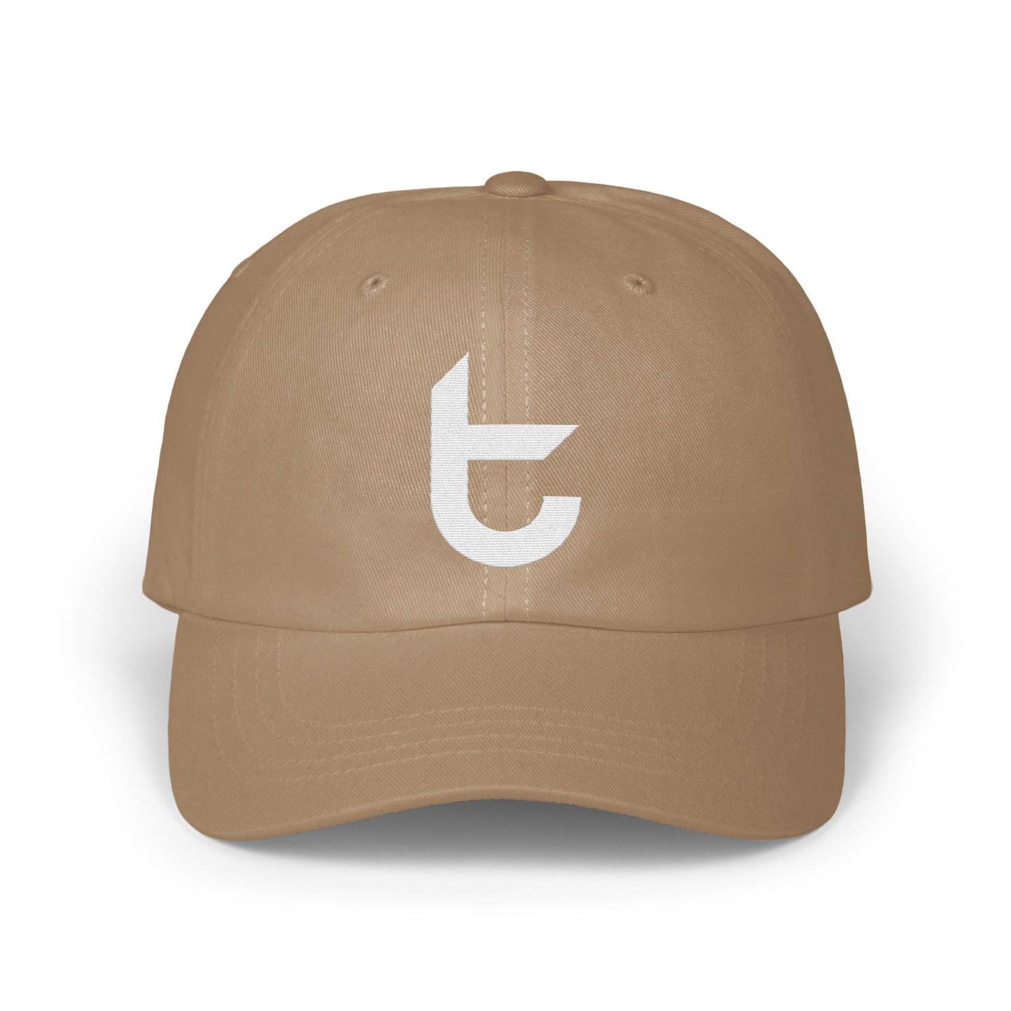 Trendy Beige Baseball Cap with Minimalist Logo Hat product type