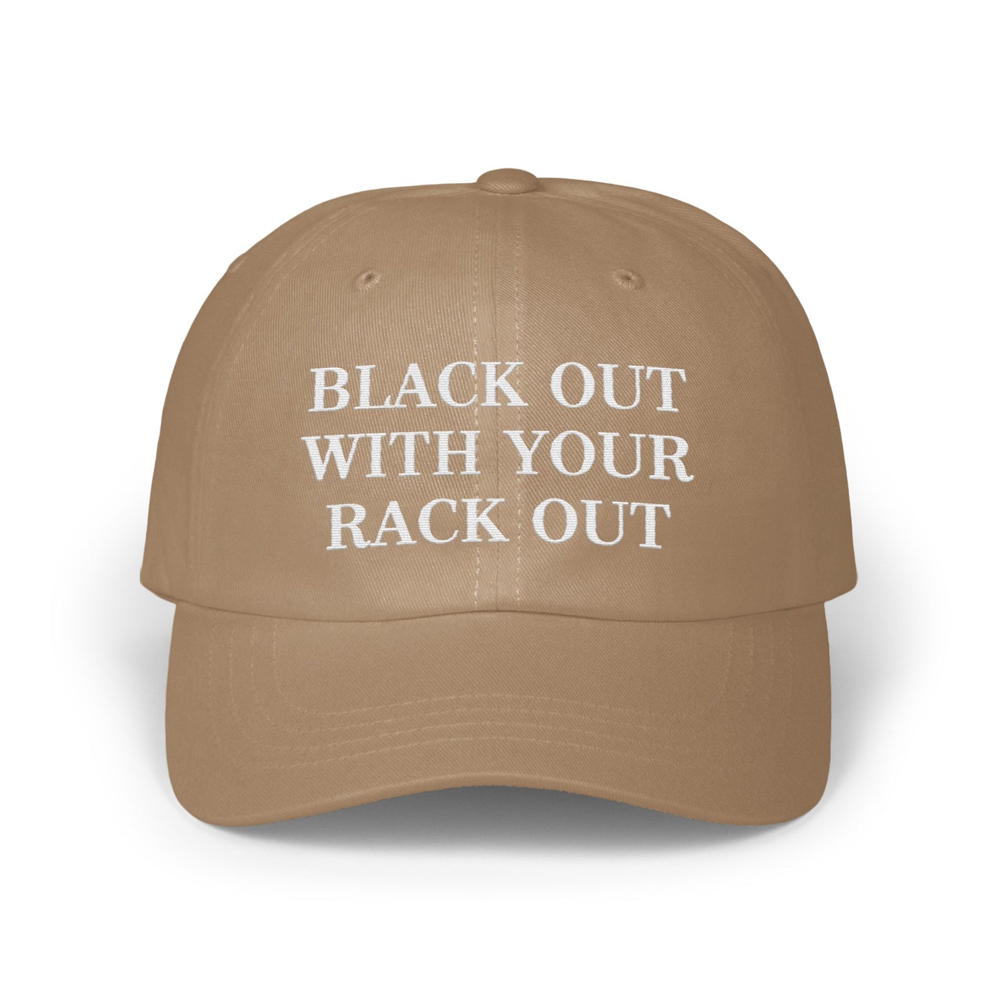Black Out with Your Rack Out Beige Hat product