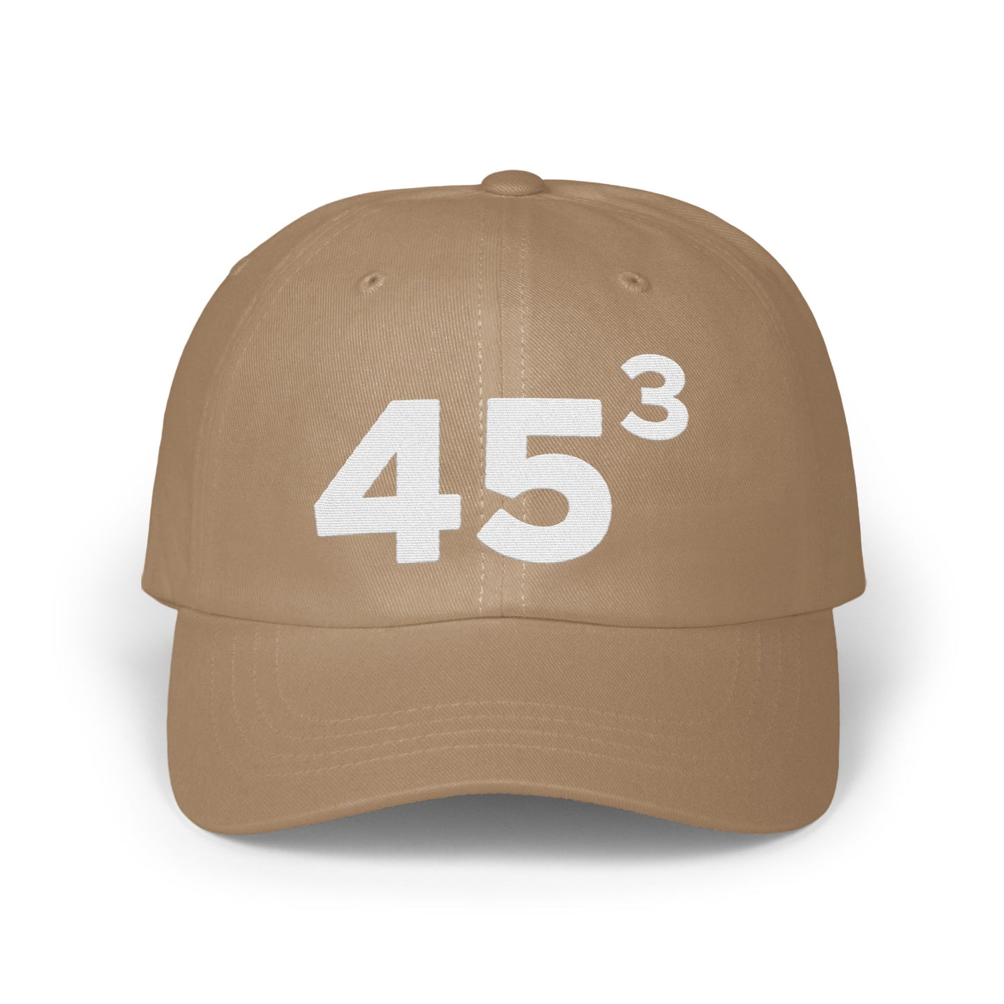 Classic Beige 45 Squared Number Design Cap product