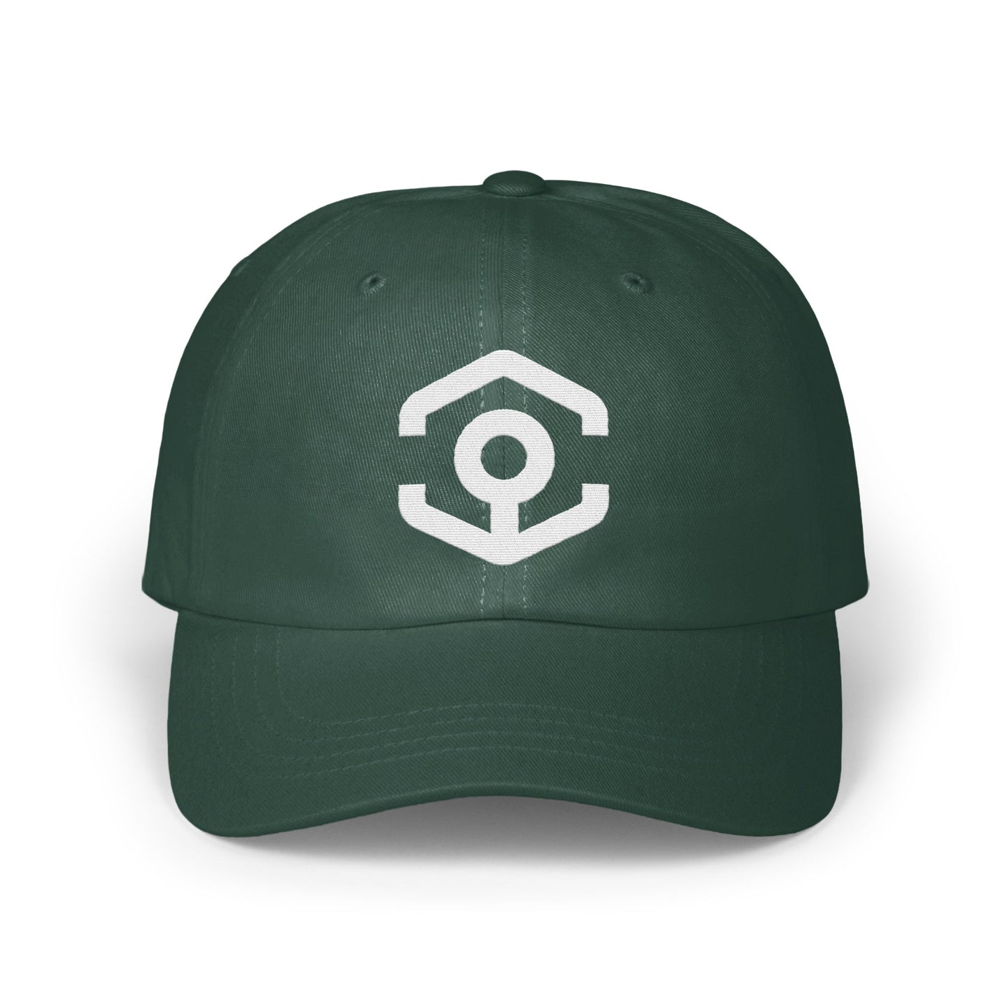 Stylish Green Hat Featuring Unique Logo Design product type