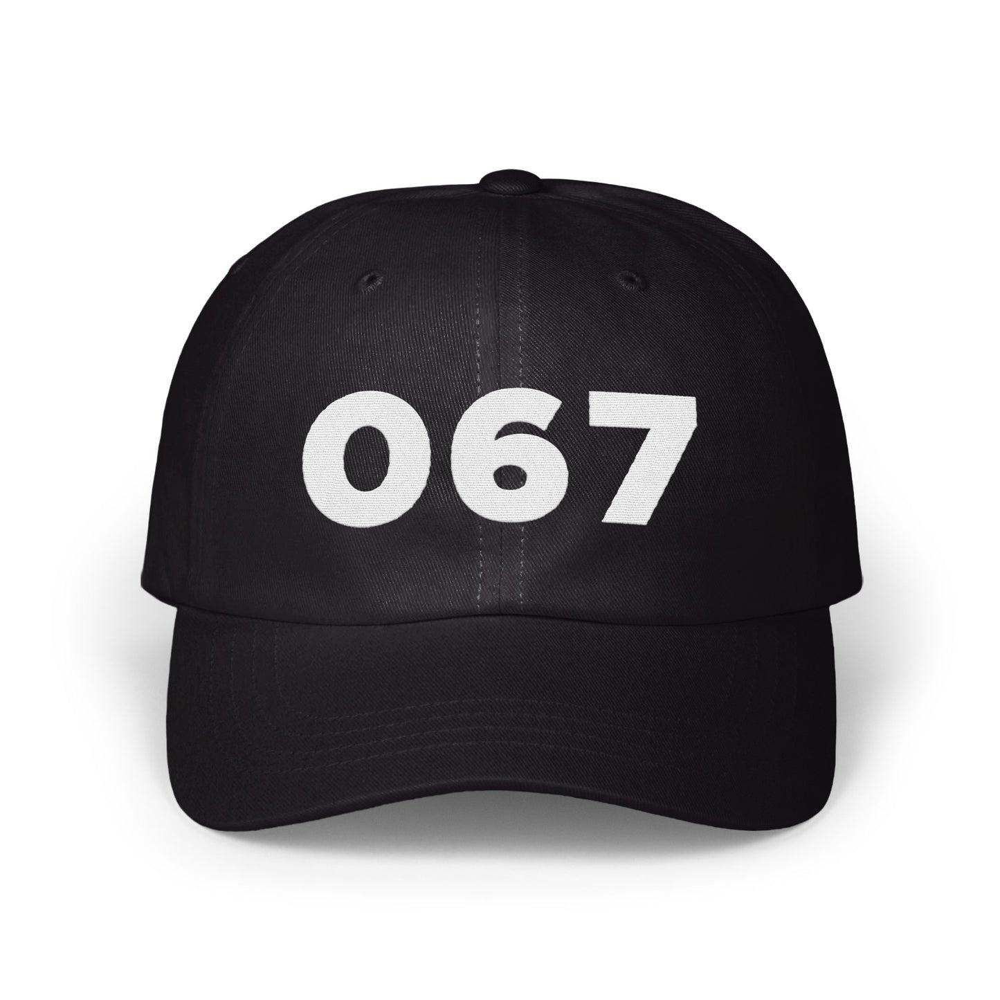 Classic Black Hat with Bold Number 067 Stylish Hat product type