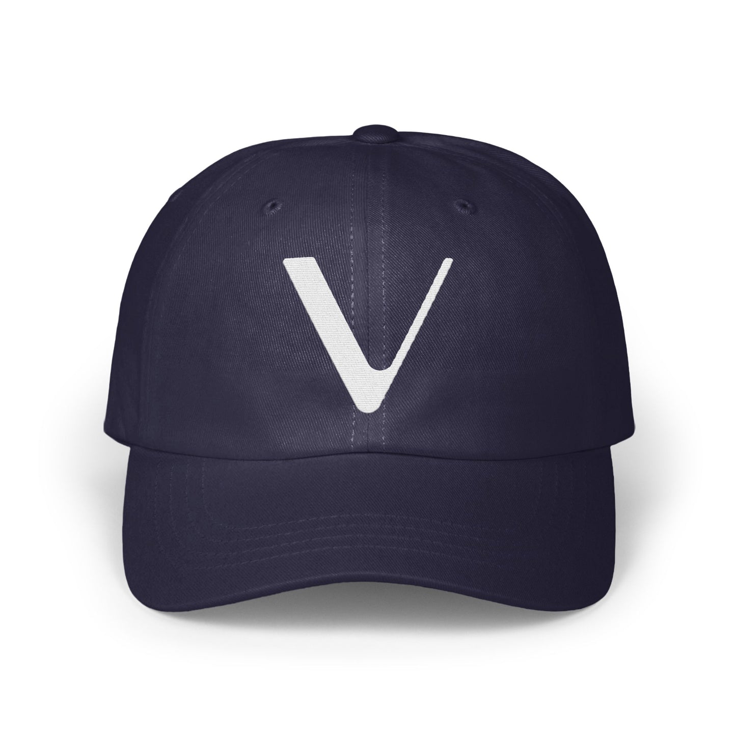 Stylish Black Cap with V Logo Baseball Hat Product