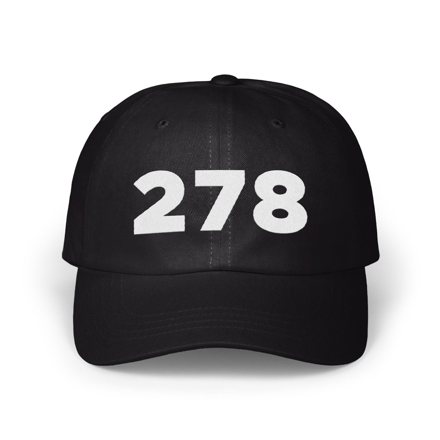 Classic Black Hat with Bold 278 Design cap product