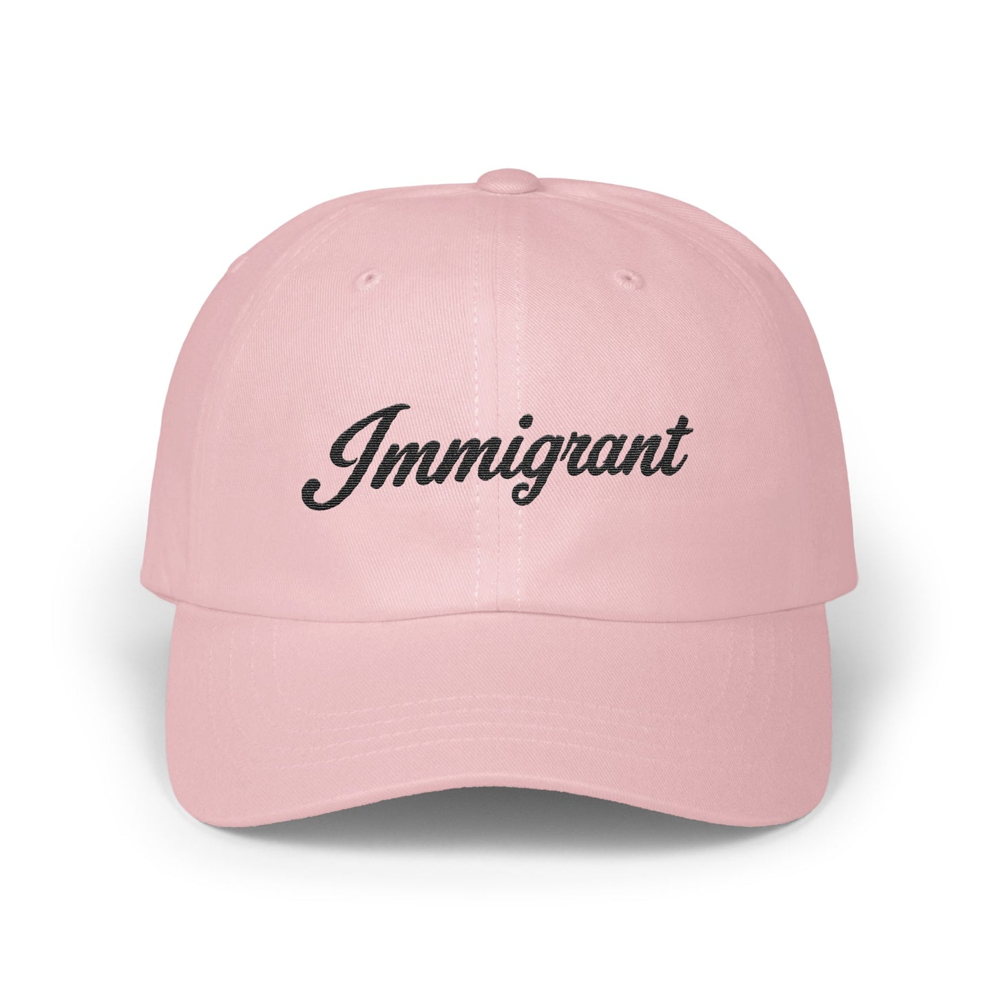 Immigrant Script Design on Light Pink Cap product