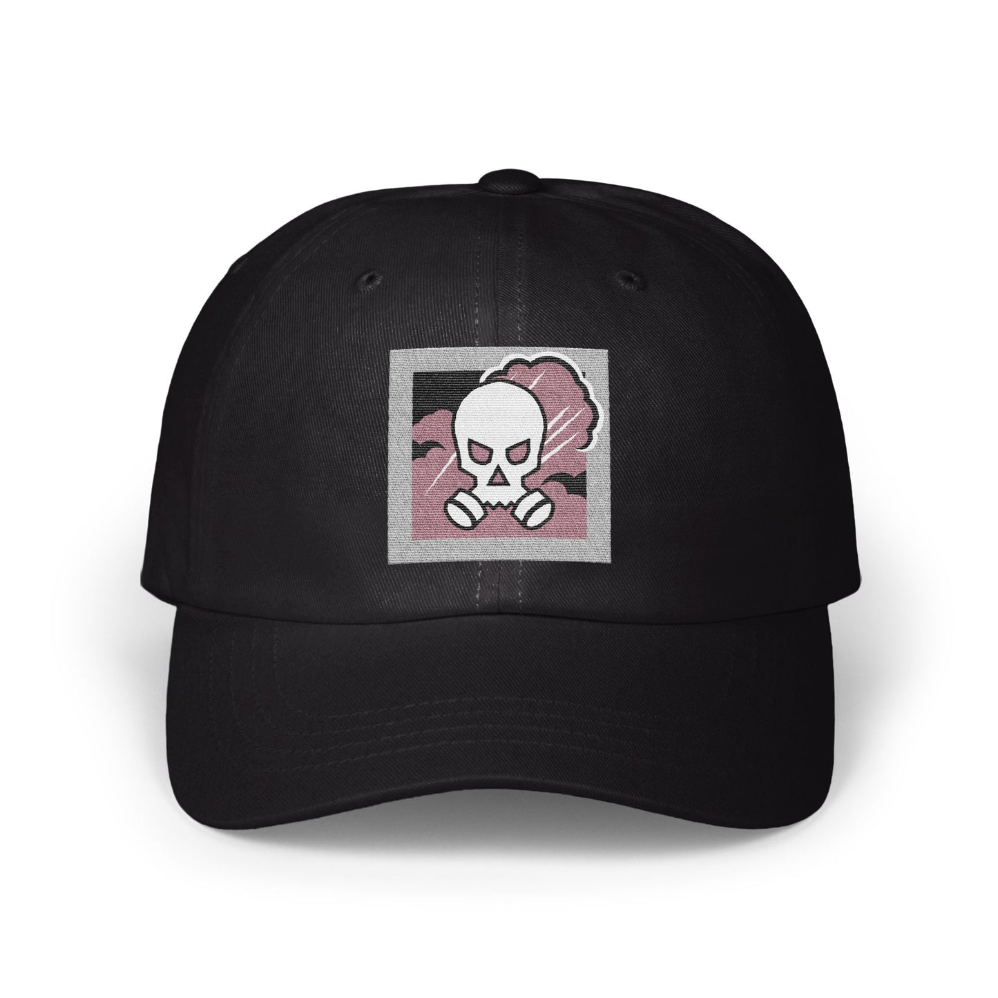Skull and Clouds Design on Black Cap product