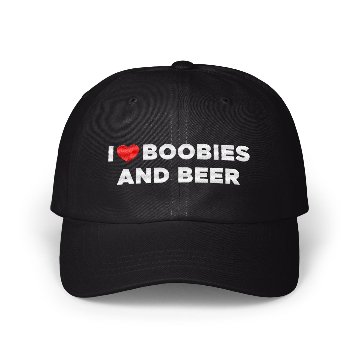 I Love Boobies And Beer Funny Adjustable Hat product