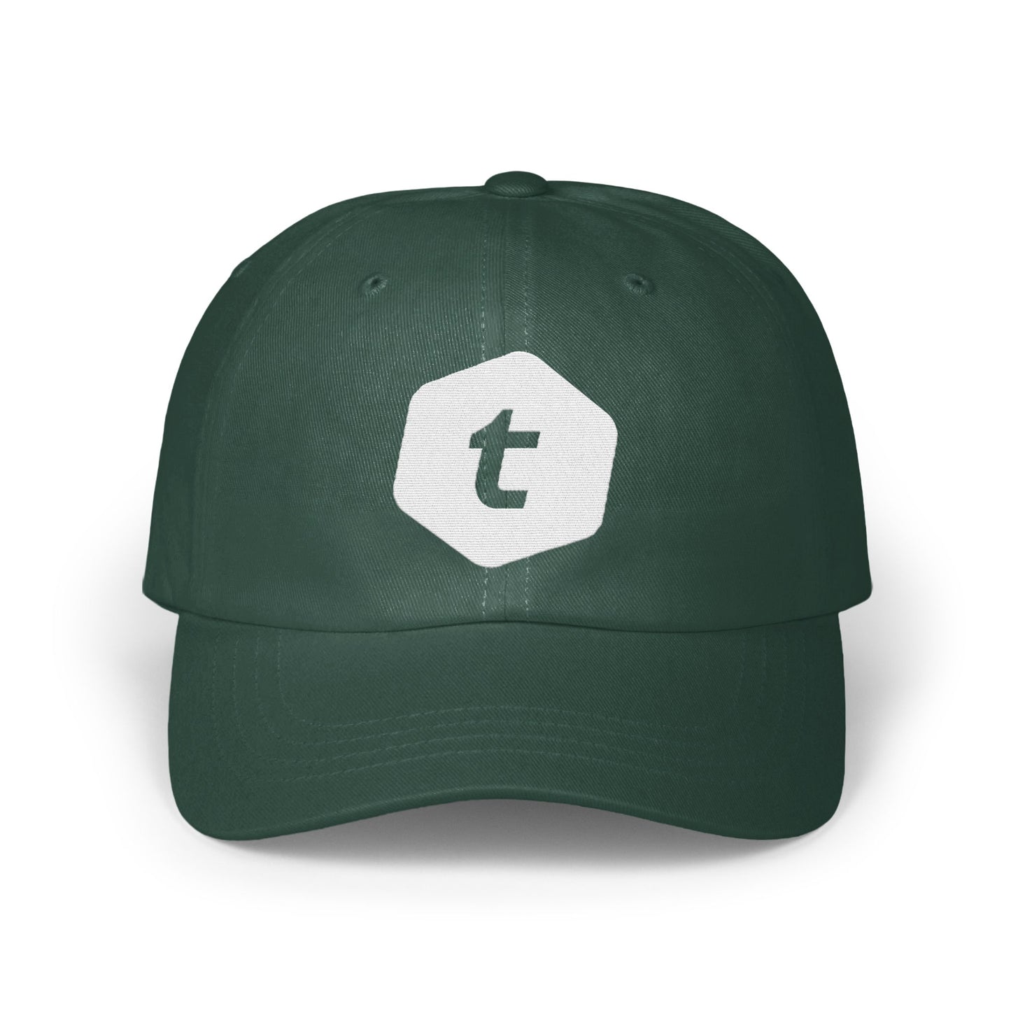 Stylish Green Cap with Unique Logo Design product type