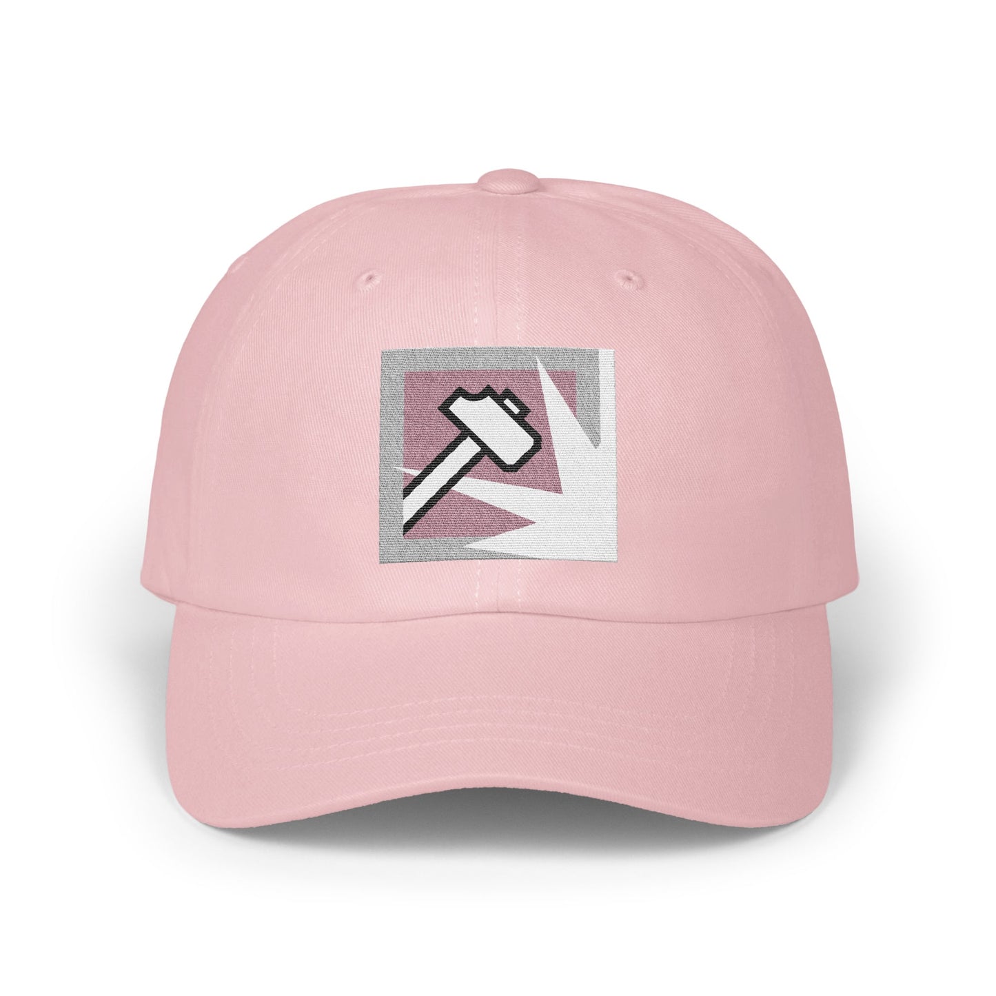 Stylish Pink Cap with Modern Hammer Design Cap Product