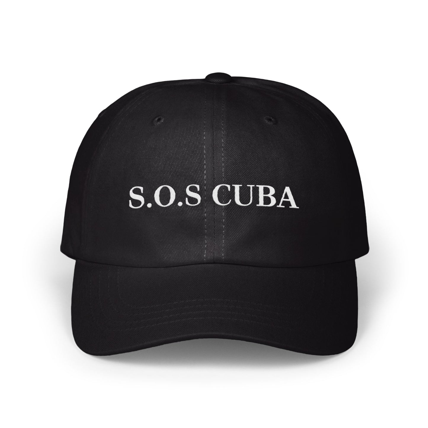 S.O.S CUBA Embroidered Black Baseball Cap product