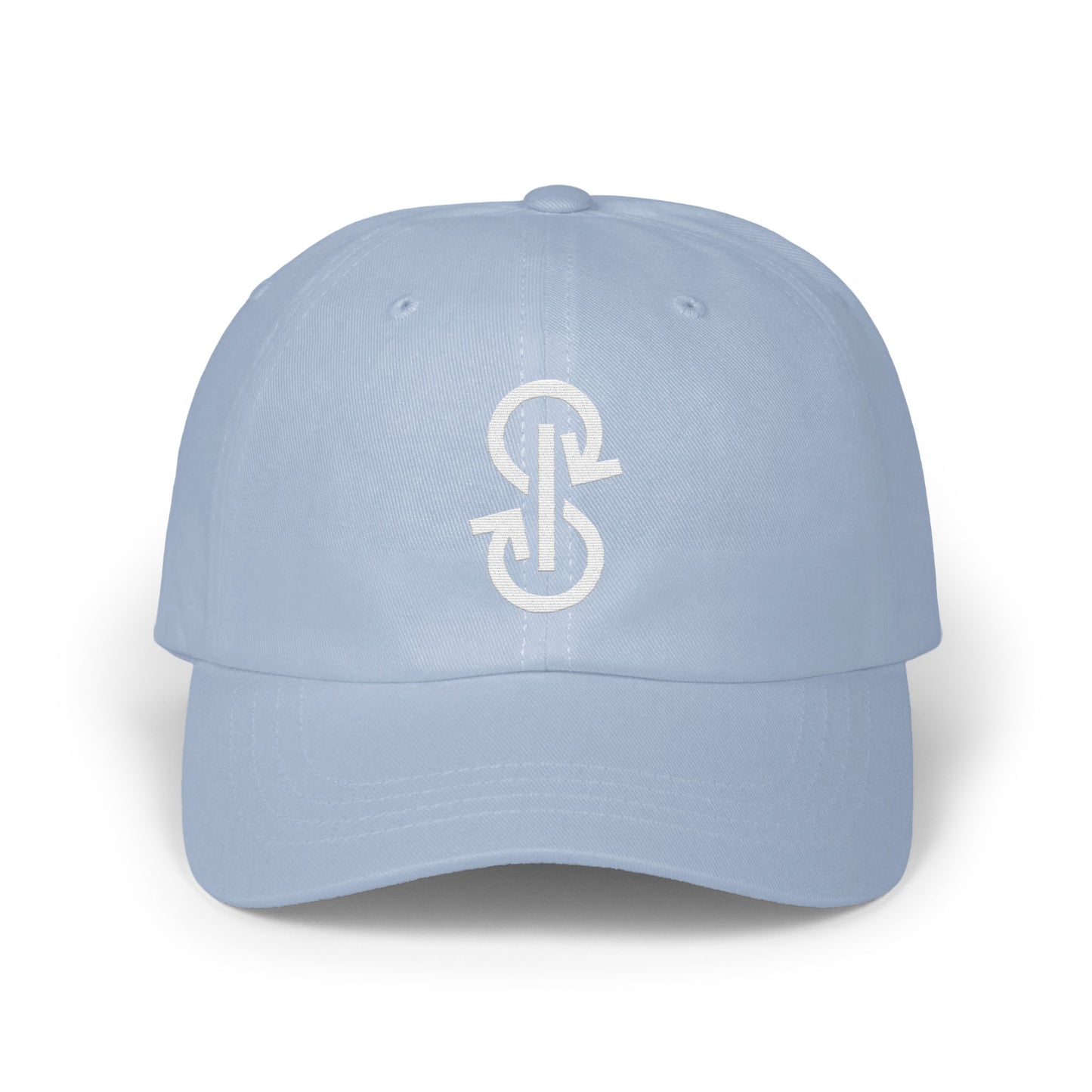 Stylish Blue Cap with Intricate Logo Hat product type