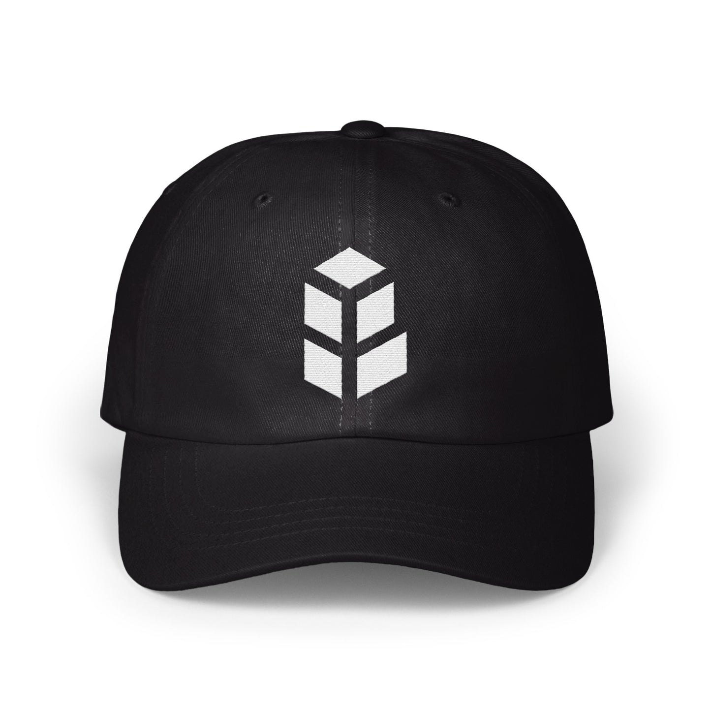 Modern Black Cap with Geometric Logo Print product