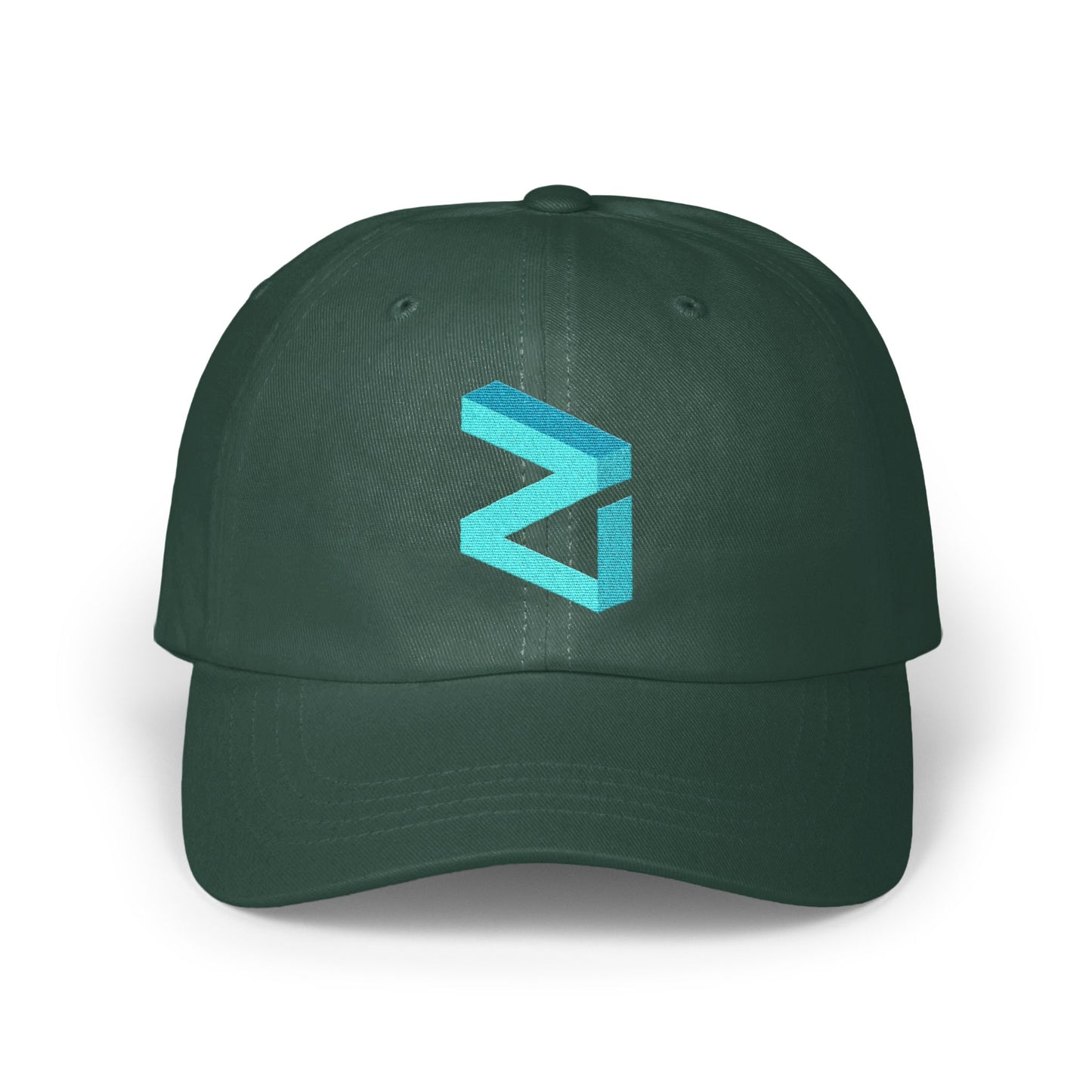 Stylish Green Cap with Geometric Logo Design product type