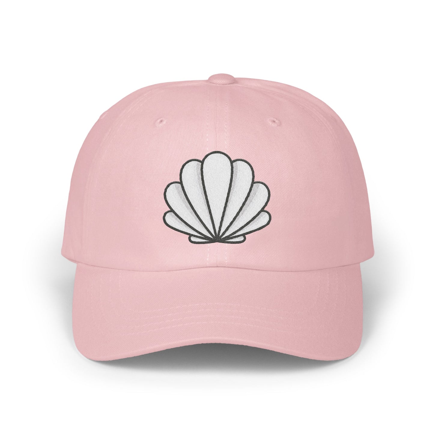 Seashell Embroidered Pink Dad Hat Stylish Fashion Product
