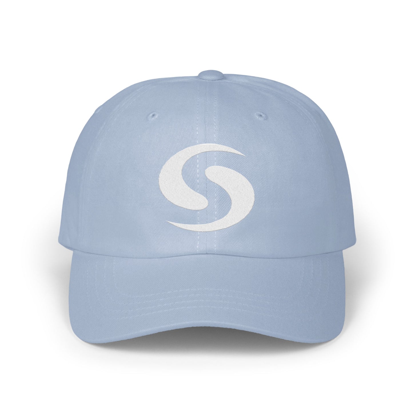 Stylish Light Blue Baseball Cap with Unique Logo product