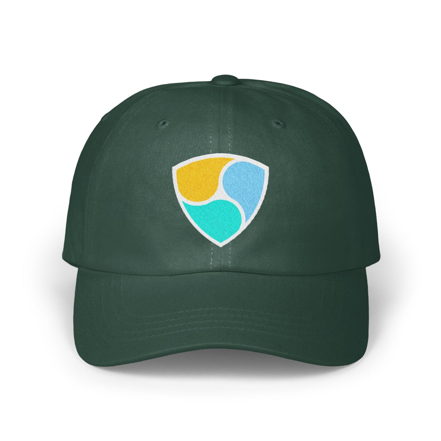 Colorful Shield Emblem on Dark Green Hat product