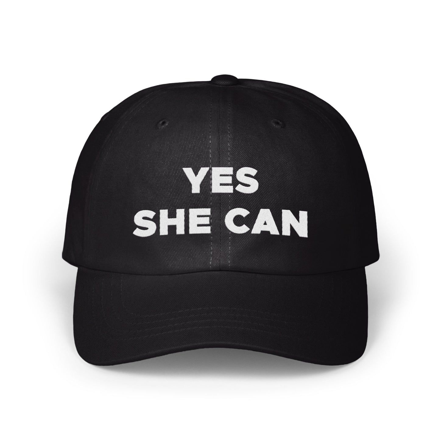 Yes She Can Motivational Black Baseball Cap product