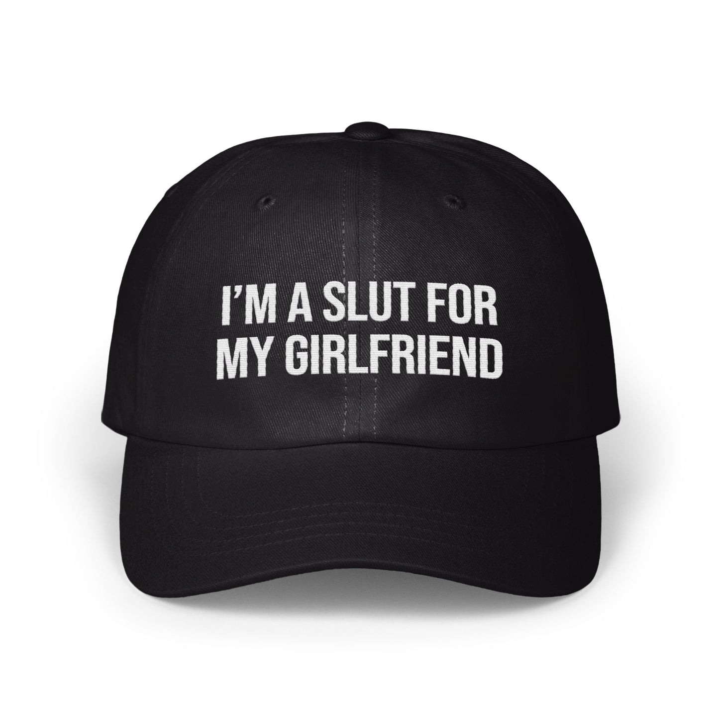 I'm A Slut For My Girlfriend Statement Cap product