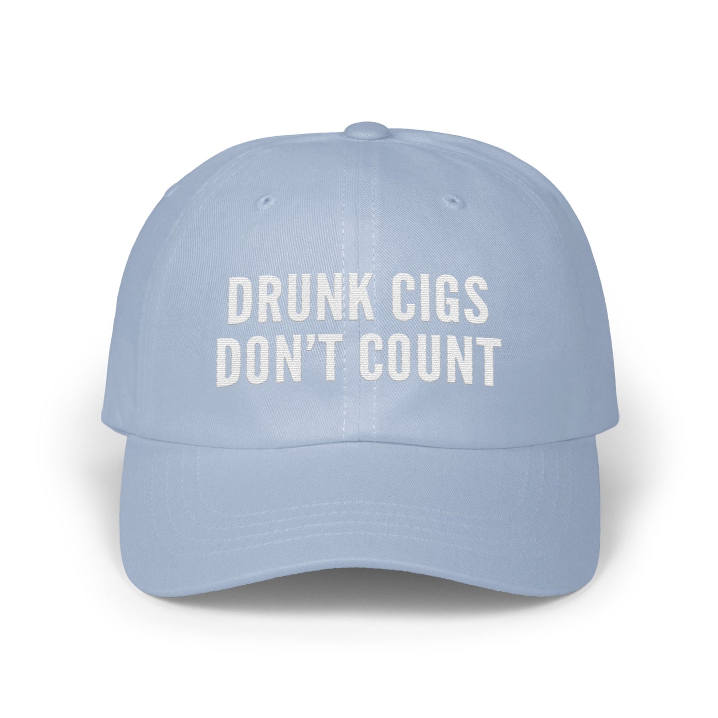 Drunk Cigs Don't Count Light Blue Hat product