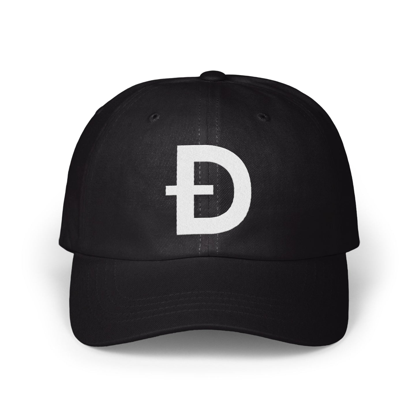Dogecoin Logo Embroidered Black Hat Cap product
