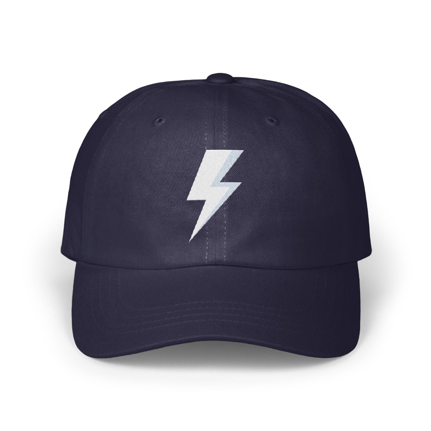 Stylish Navy Blue Hat with Lightning Bolt Design product