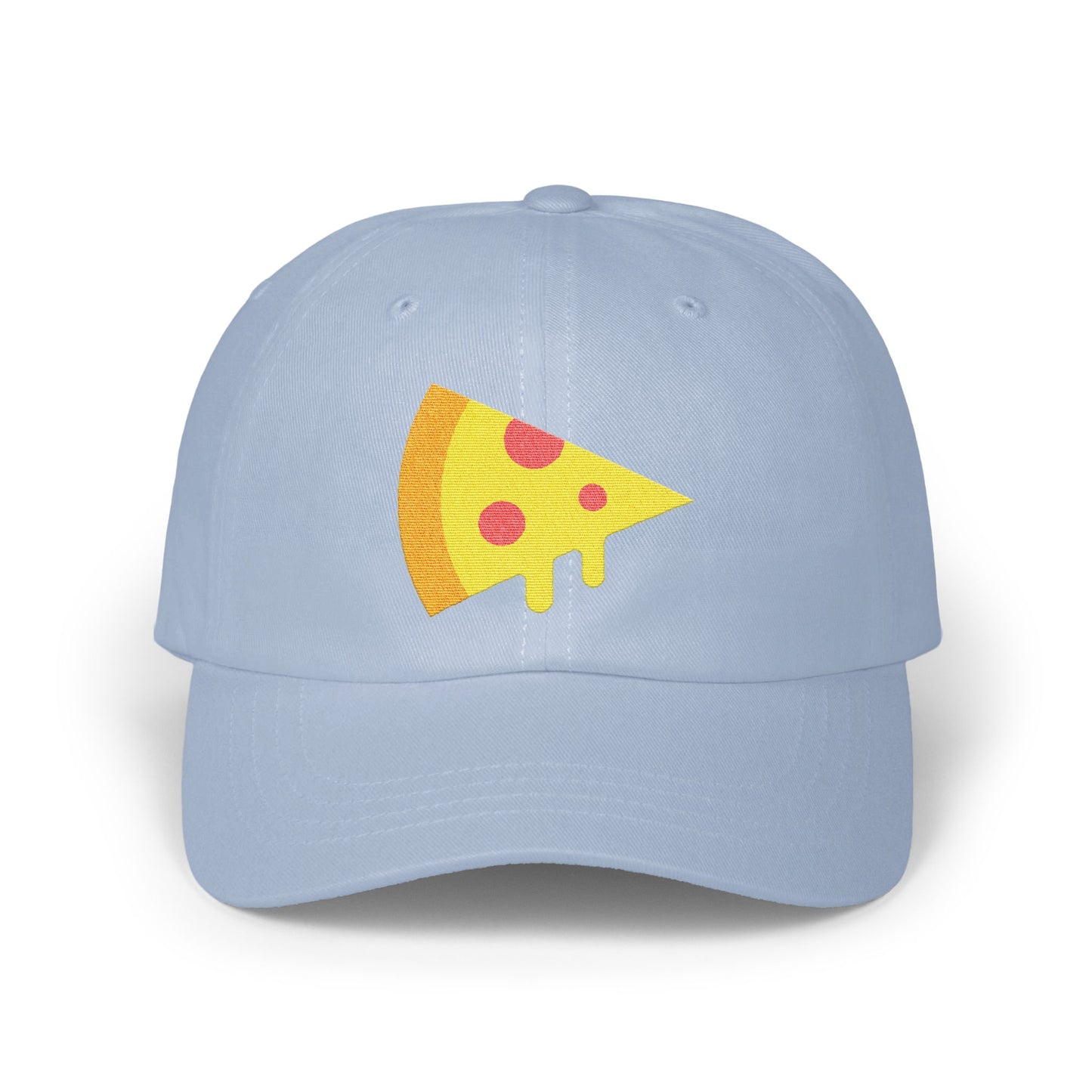 Dripping Pizza Slice Design on Light Blue Cap product