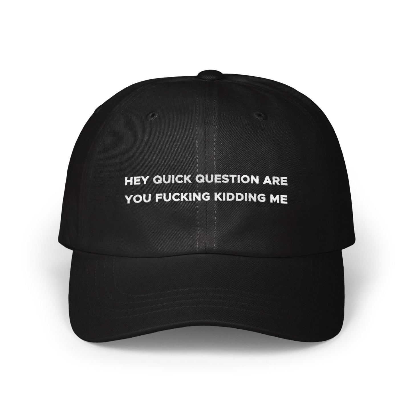 Funny Statement Embroidered Cap Black Hat product