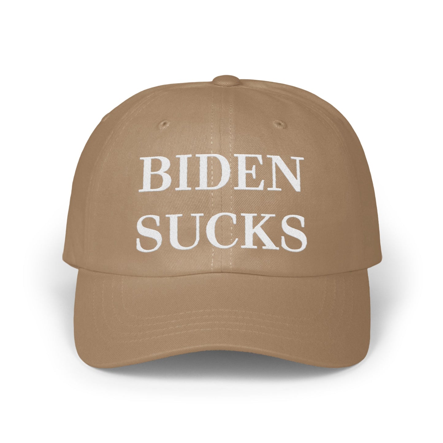 Biden Sucks Embroidered Tan Adjustable Baseball Hat product