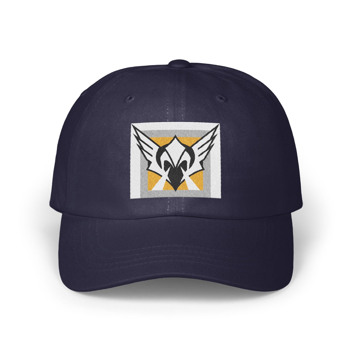 Stylish Navy Blue Cap with Unique Embroidered Graphic product