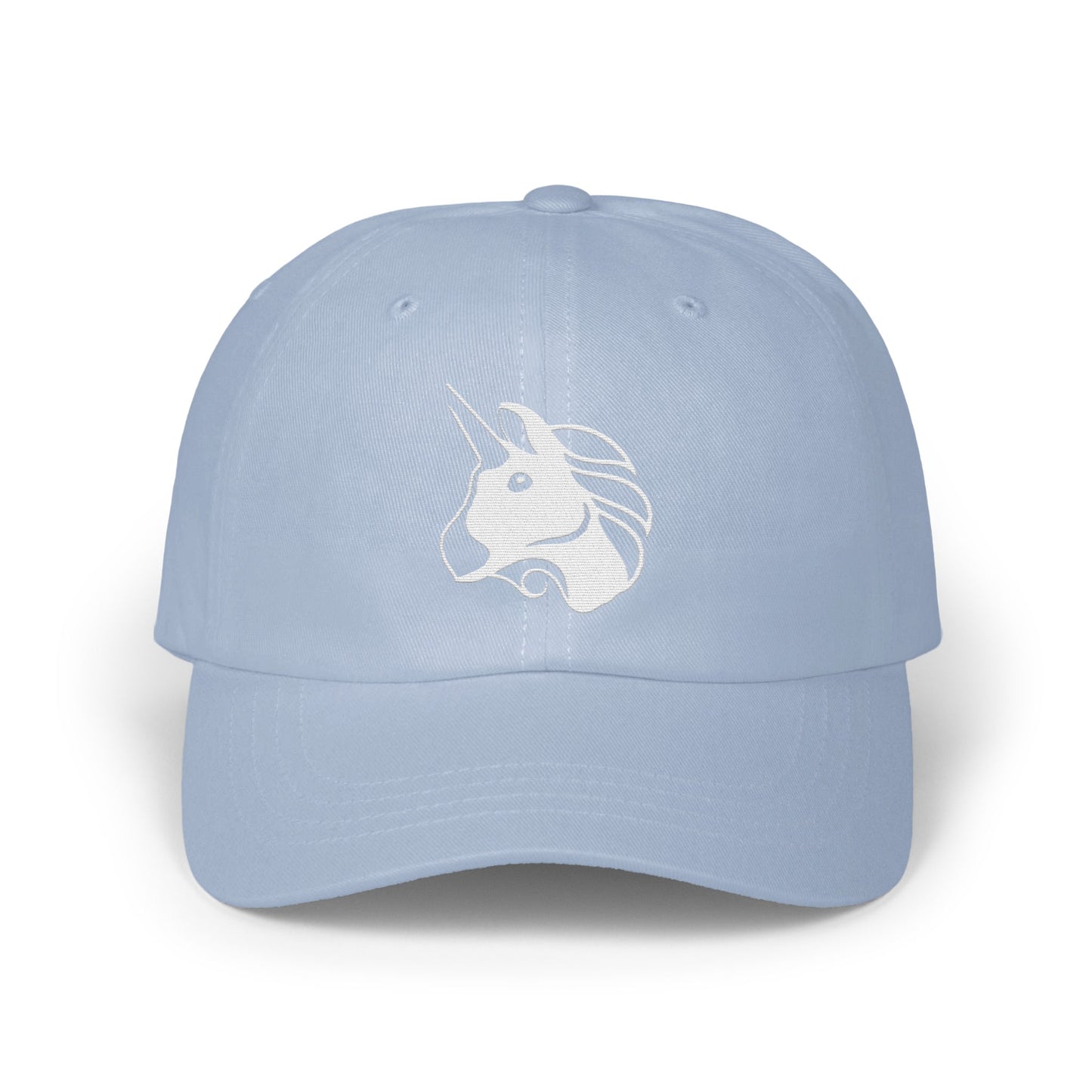 Unicorn Embroidered Light Blue Casual Cap product type
