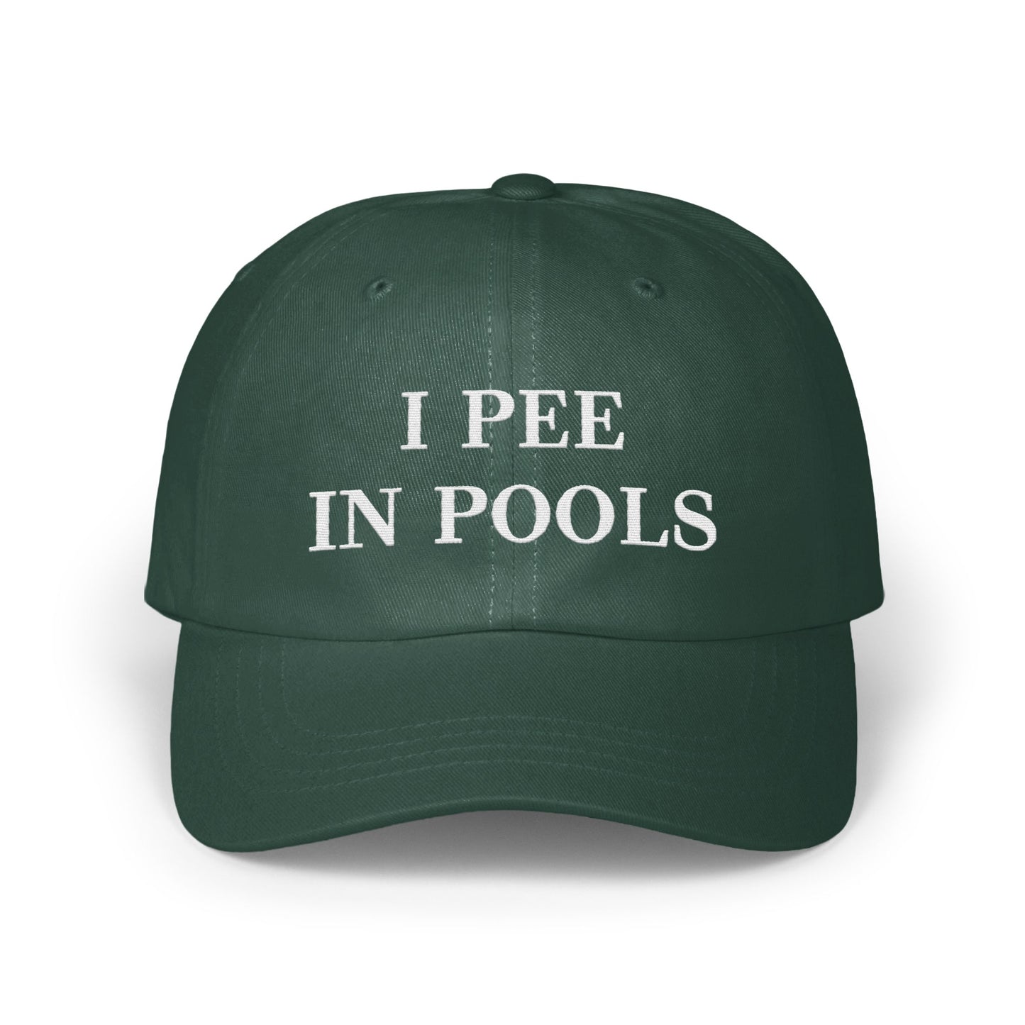 I Pee In Pools Funny Statement Baseball Cap product