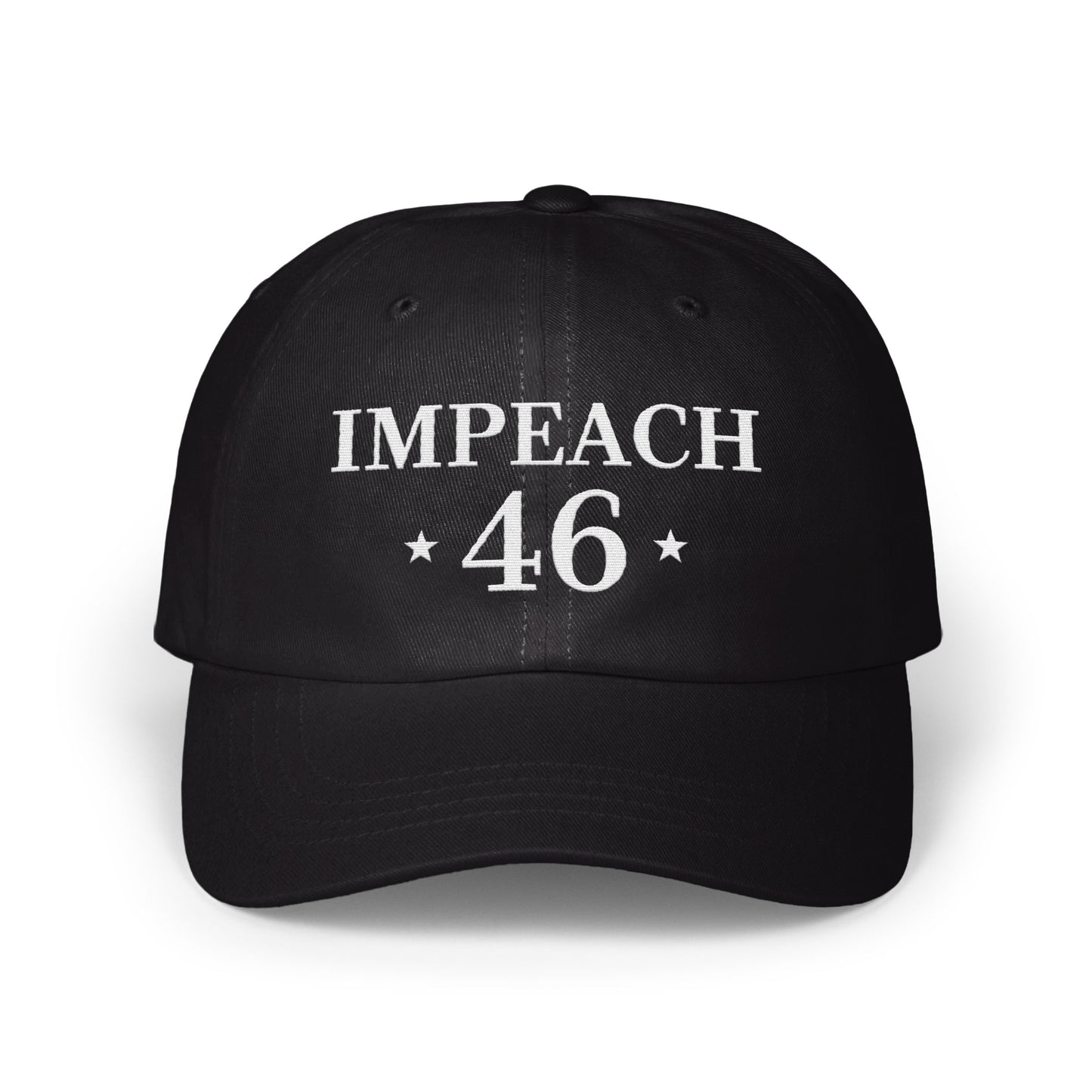 IMPEACH 46 statement embroidered cap hat product type