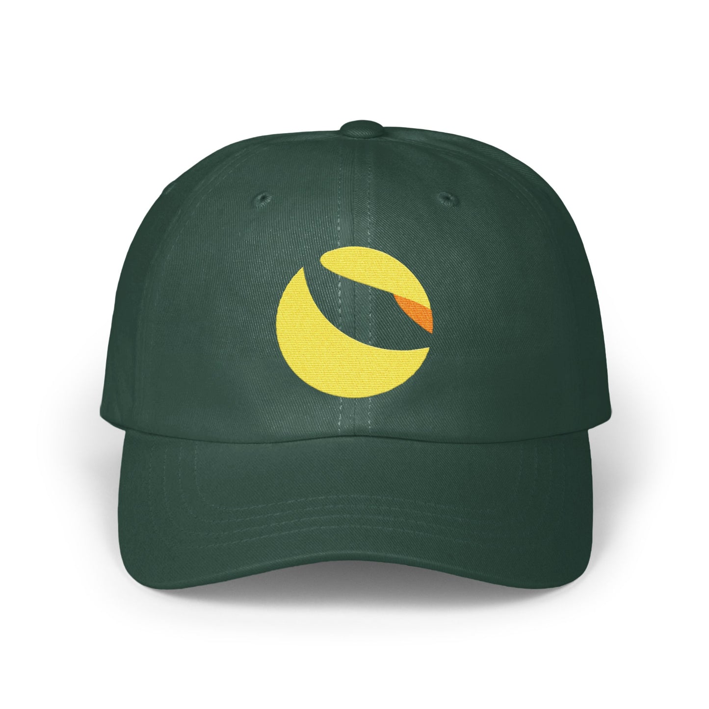 Stylish Green Cap with Yellow Crescent Design product