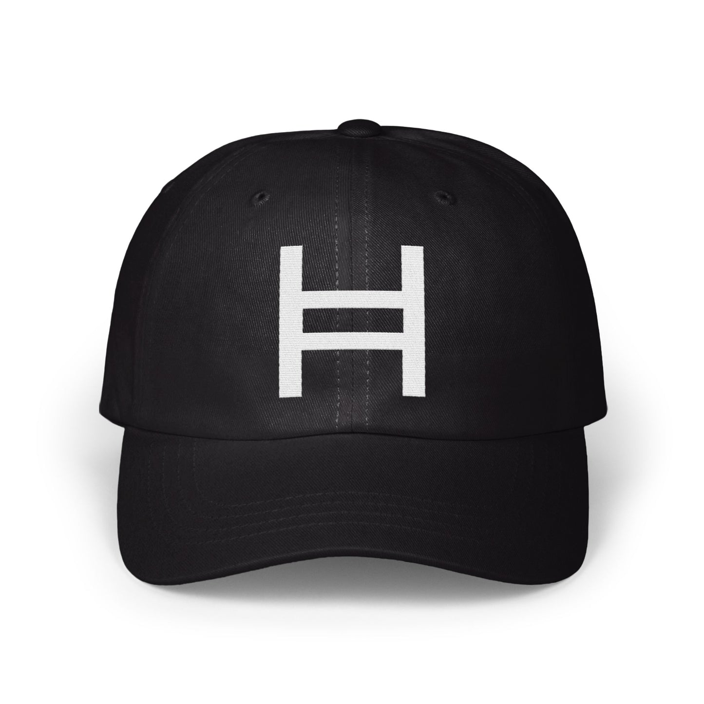Stylish Black Hat with Minimalist H Design product