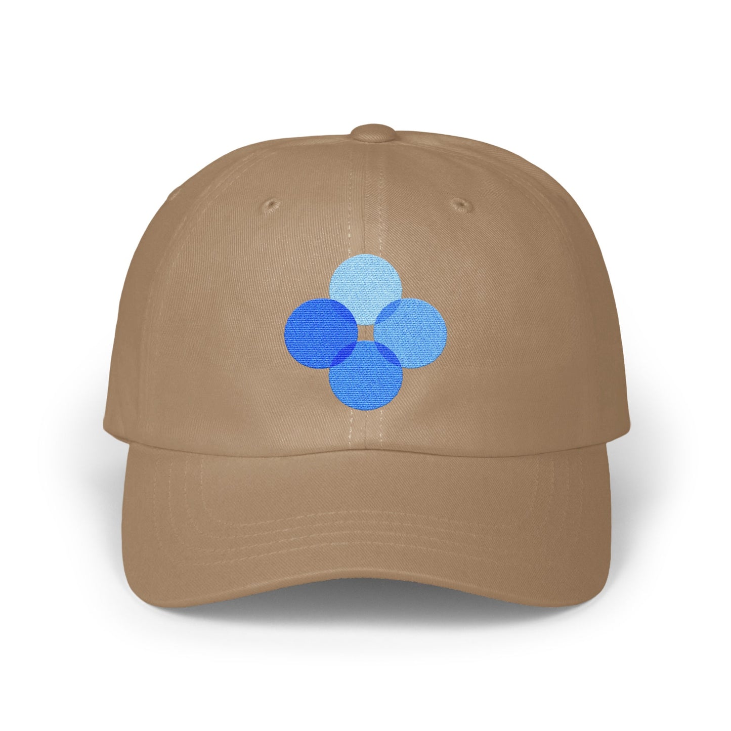 Stylish Brown Cap with Blue Flower Design product