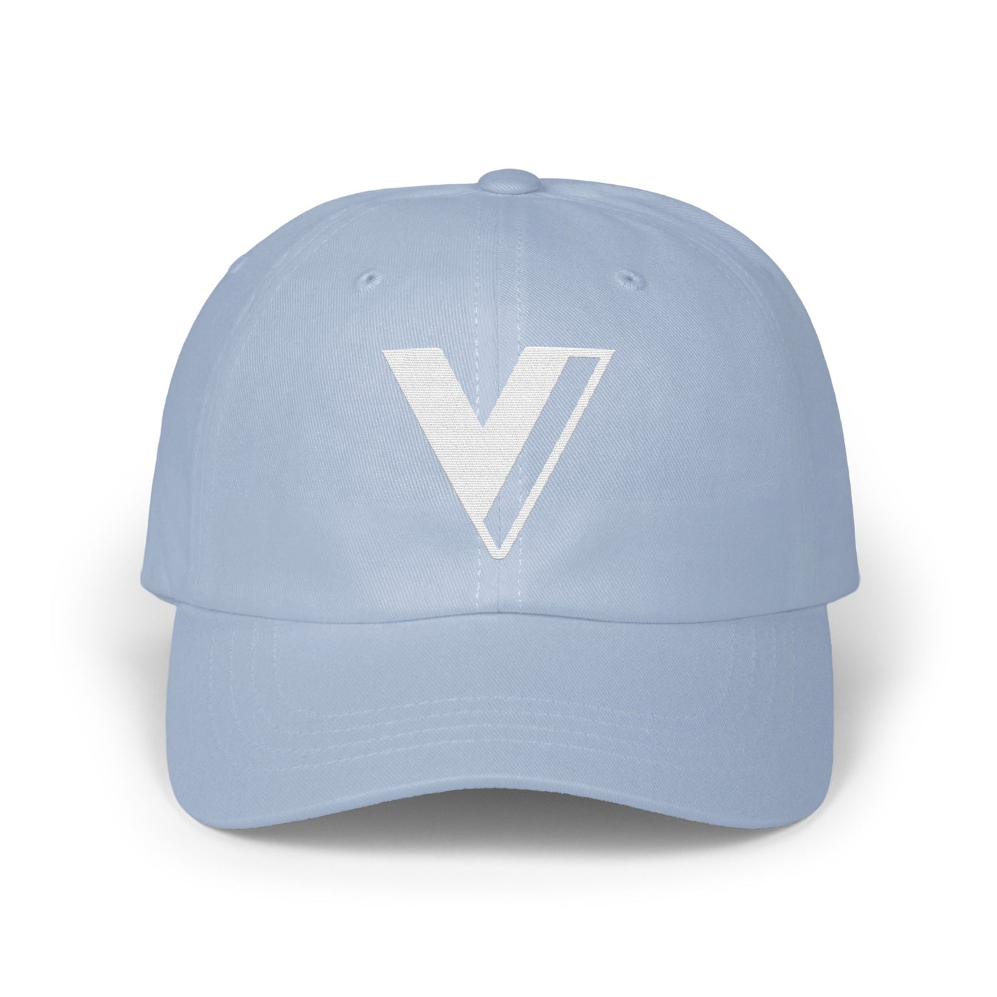 Stylish Bold V Design Light Blue Cap product