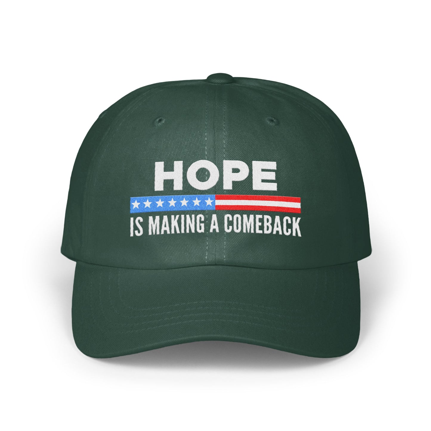 HOPE IS MAKING A COMEBACK stylish embroidered hat product