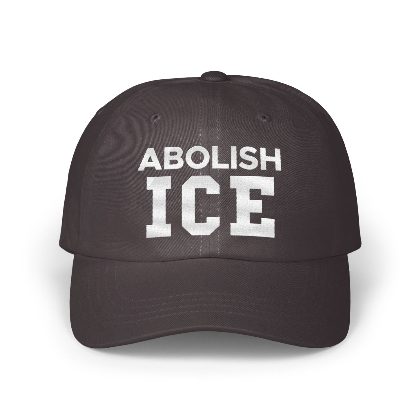 Abolish ICE statement embroidered baseball hat product