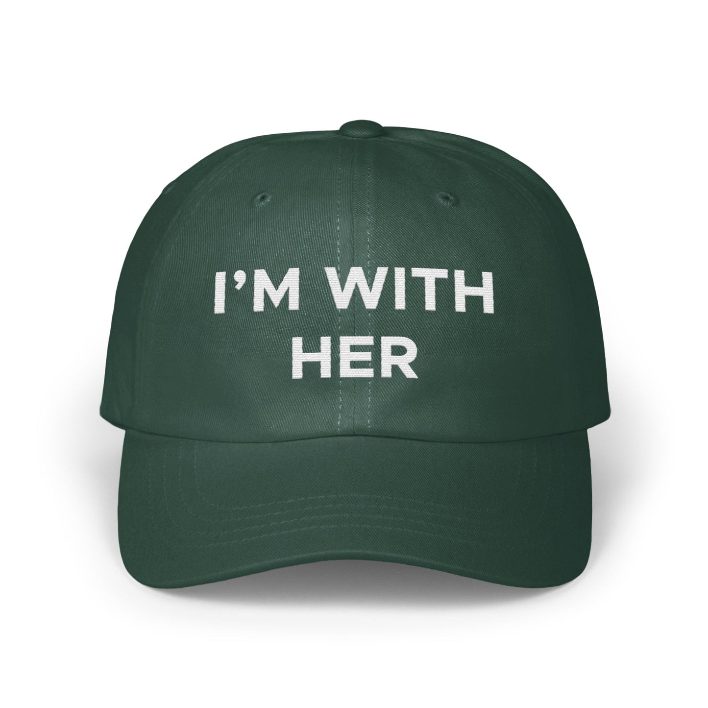 I'M WITH HER Statement Green Casual Hat product