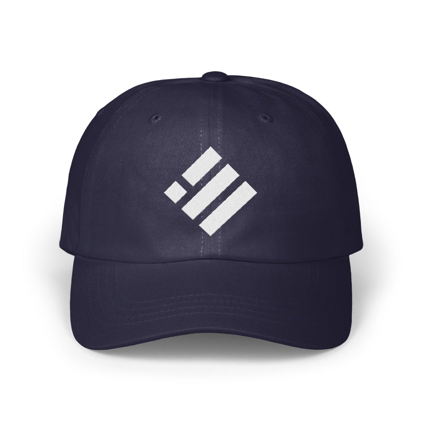 Stylish Navy Blue Cap with Unique Geometric Design product