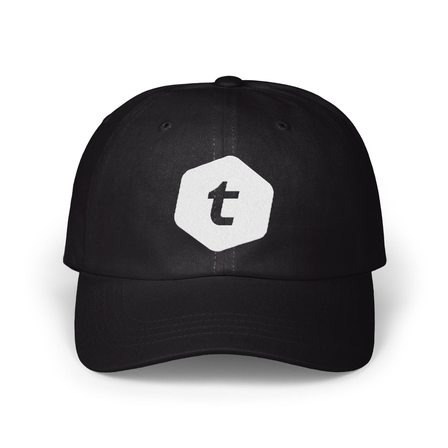 Trendy Black Hexagon Logo Design Hat product type