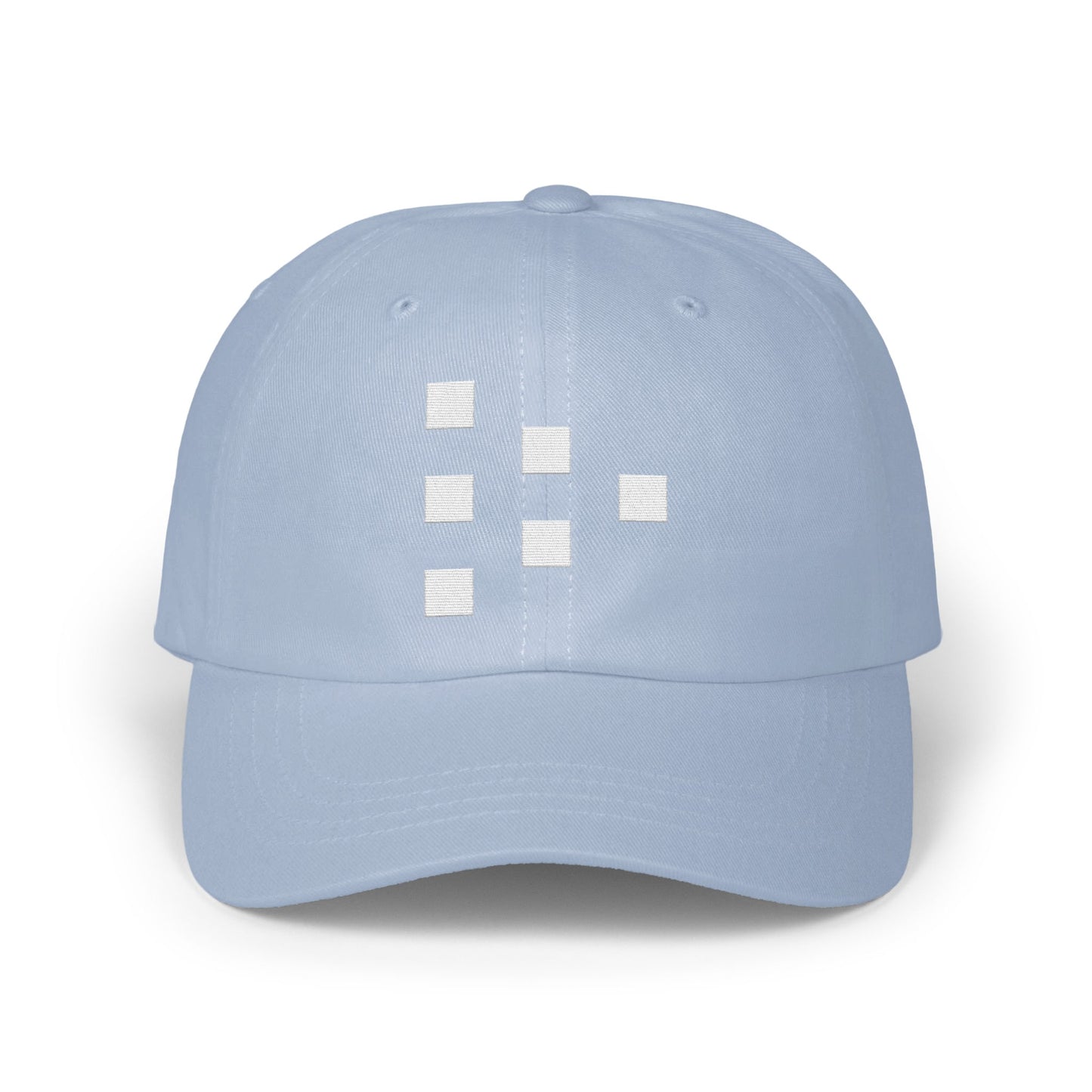 Stylish Light Blue Cap with Square Pattern product type