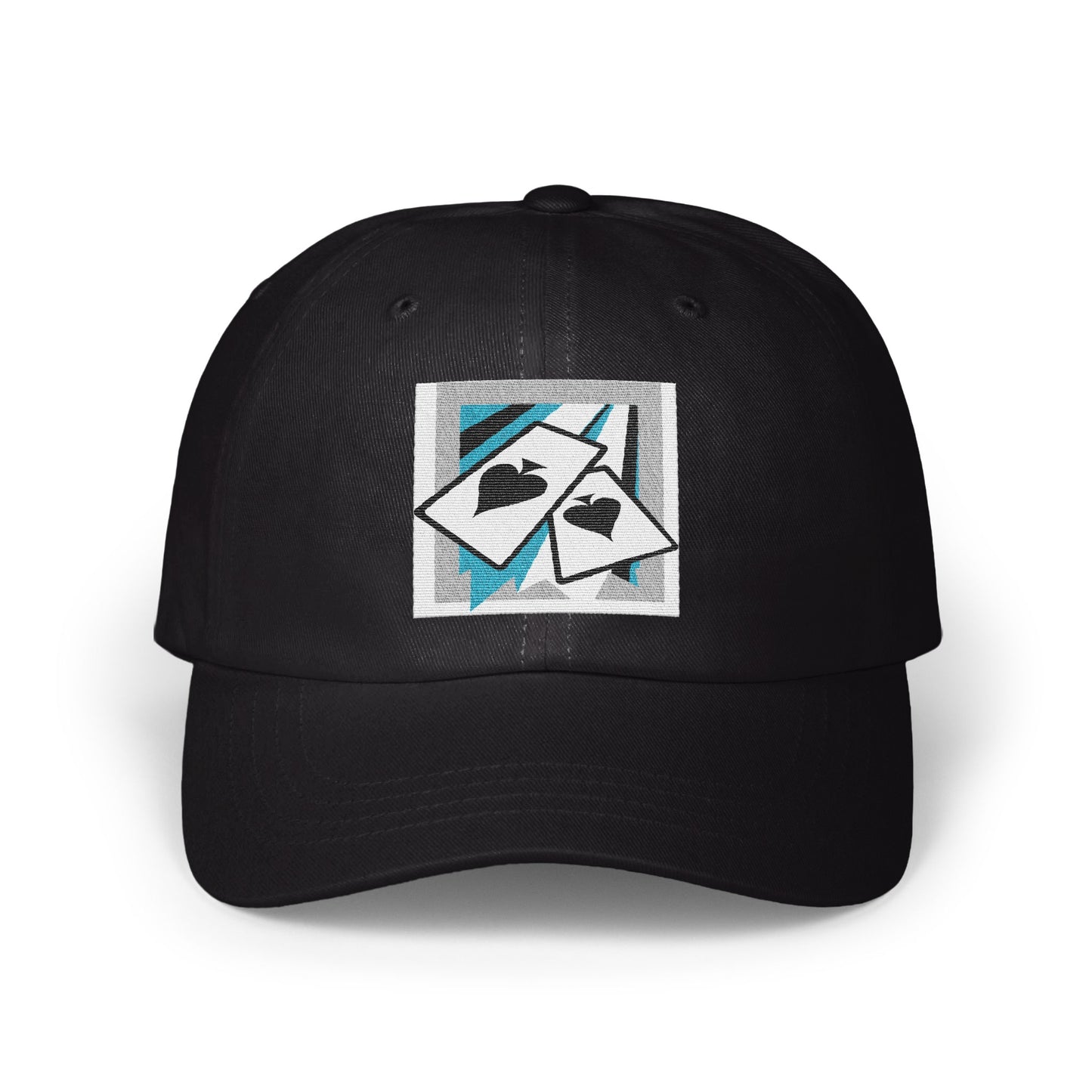 Stylish Black Cap with Unique Playing Cards design product type